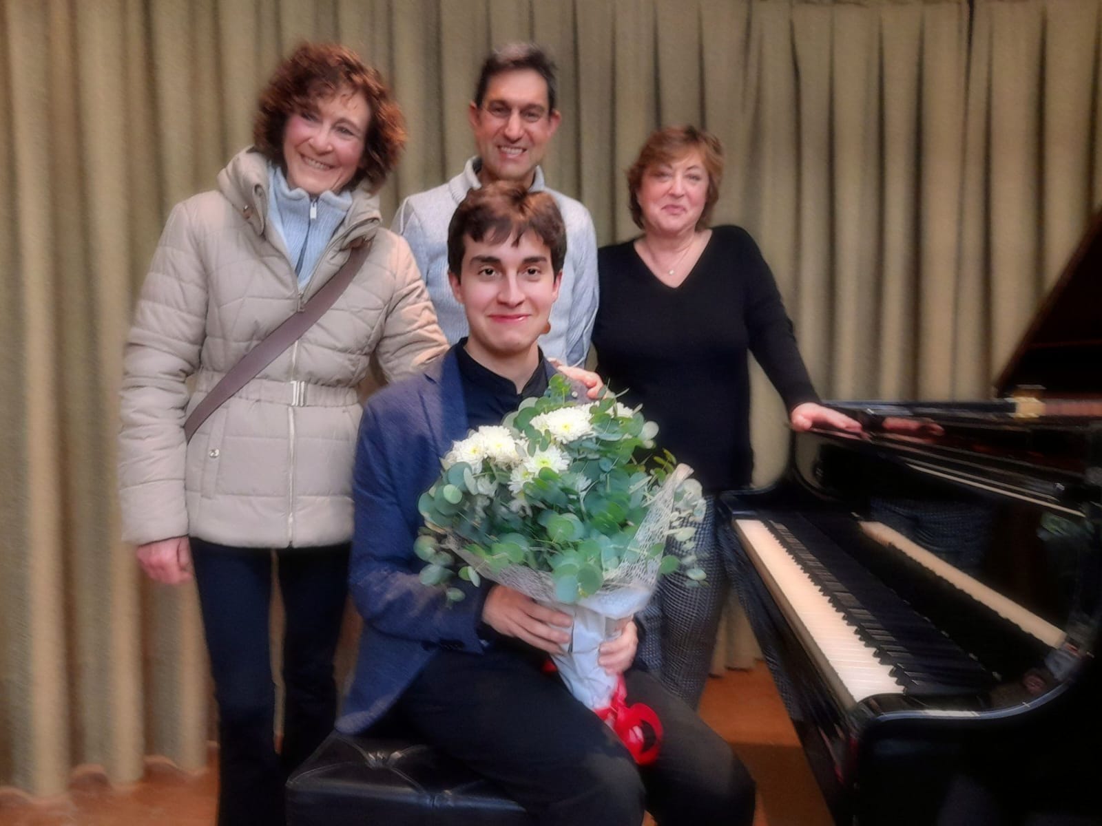 Con Susana, Laura y Fran, en el Ateneo